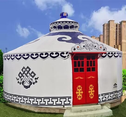 Ощутите очарование монгольской культуры Юрта Бамбуковая структура Геодезический купольный шатер