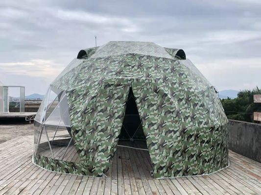 Купола сопротивления шатра геодезического купола стали 5M гостиницы камуфлирования шатер на открытом воздухе УЛЬТРАФИОЛЕТОВОГО располагаясь лагерем