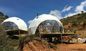 Шатер дома геодезического купола стальной для шатра купола гостиницы на открытом воздухе семьи события экономической располагаясь лагерем