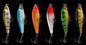 6 крюков кефаль цветов 7.5CM/8.6g 8#, окунь, прикормы карандаша приманки рыбной ловли ABS сома пластиковые