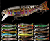 17 красит 17 CM/11g 6#Hooks 3D наблюдает прикорм слоя пластиковой приманки полностью плавая Multi соединенный удя